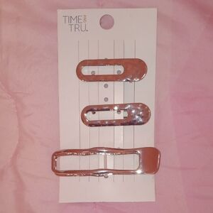 Time and Tru Metallic Hair Clip Trio